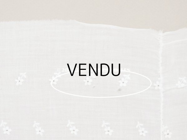 画像11: アンティーク 幅広レース リボンが結ばれた花かごの刺繍入り 2.2m 幅33.5cm　ペチコートの裾 (11)