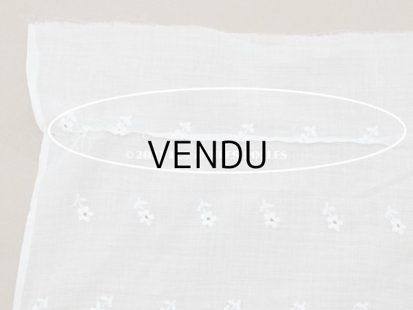 画像9: アンティーク 幅広レース リボンが結ばれた花かごの刺繍入り 2.2m 幅33.5cm　ペチコートの裾 (9)