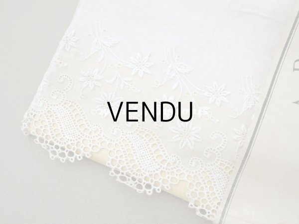 画像4: 未使用 アンティーク ボンマルシェ 台紙付き 幅広カットワークレース 4.15m 幅13.5cm COMPTOIR DES BRODERIES - AU BON MARCHE - (4)