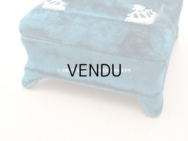 画像17: 19世紀末 アンティーク 裁縫箱　パウダーピンクのシルククッション＆ブルーグリーンのベルベット (17)