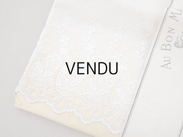画像5: 未使用 アンティーク ボンマルシェ 台紙付き 幅広カットワークレース 4.15m 幅22cm COMPTOIR DES BRODERIES - AU BON MARCHE - (5)