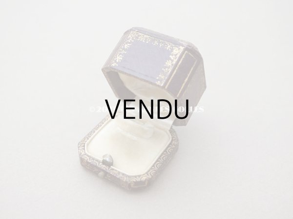 画像5: アンティーク リング用 ジュエリーボックス　金彩入り ボルドー　リングボックス (5)