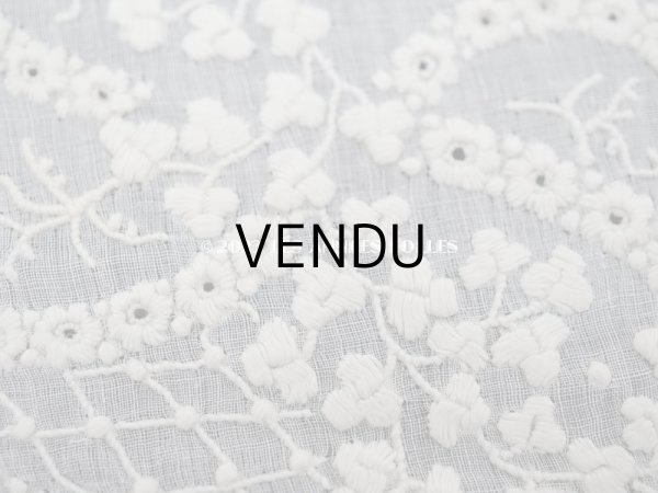 画像7: 19世紀 アンティーク  結婚式のハンカチ ホワイトワーク＆ニードルレース (7)