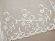 画像3: アンティーク 花の刺繍入り 幅広レース エクリュ　1.4m 幅14.4cm (3)