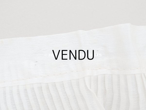 画像10: アンティーク シルク製 幅広 プリーツリボン オフホワイト&アイボリー  11cm幅   (10)