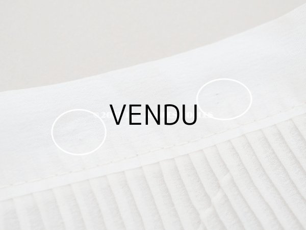 画像7: アンティーク シルク製 幅広 プリーツリボン オフホワイト&アイボリー  11cm幅   (7)