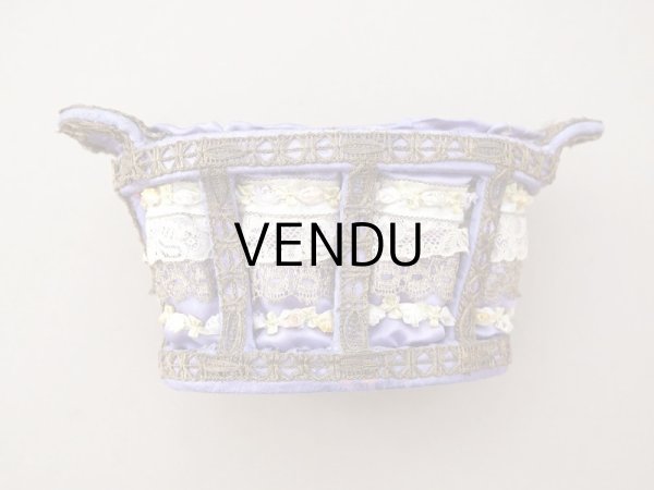 画像4: アンティーク 5色の薔薇のロココトリム＆レース付き　パニエ (4)