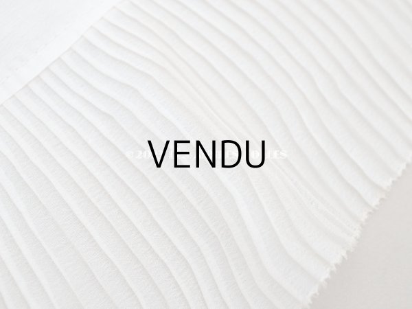 画像5: アンティーク シルク製 幅広 プリーツリボン オフホワイト&アイボリー  11cm幅   (5)