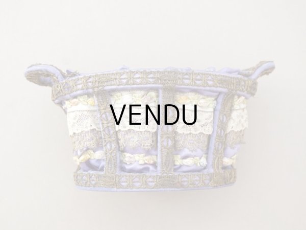 画像3: アンティーク 5色の薔薇のロココトリム＆レース付き　パニエ (3)