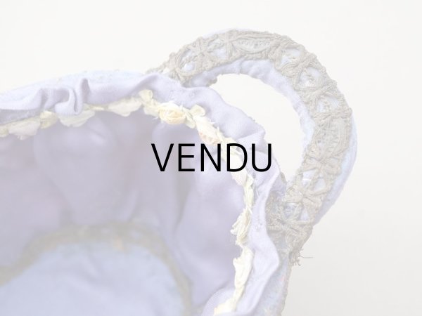 画像12: アンティーク 5色の薔薇のロココトリム＆レース付き　パニエ (12)