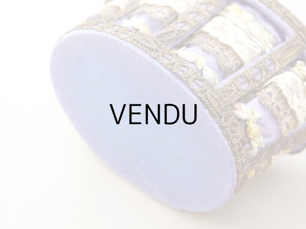 画像15: アンティーク 5色の薔薇のロココトリム＆レース付き　パニエ (15)