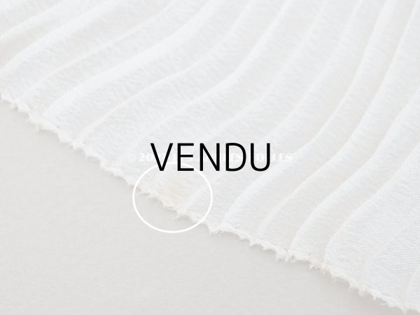 画像8: アンティーク シルク製 幅広 プリーツリボン オフホワイト&アイボリー  11cm幅   (8)