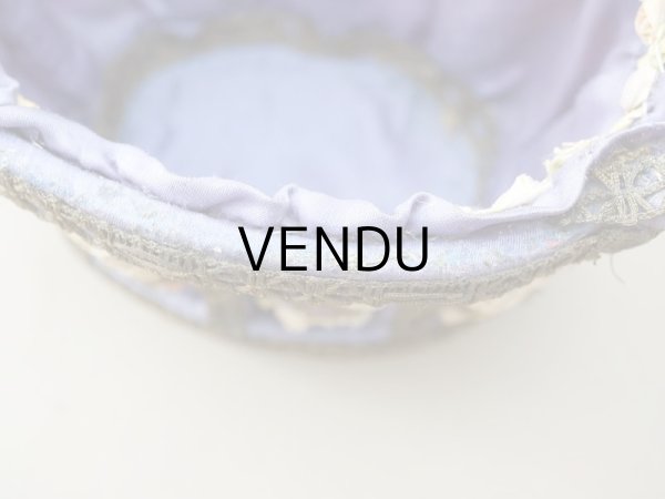 画像14: アンティーク 5色の薔薇のロココトリム＆レース付き　パニエ (14)