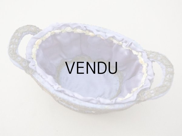 画像8: アンティーク 5色の薔薇のロココトリム＆レース付き　パニエ (8)