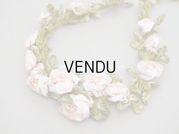 画像3: 【セール対象外】未使用 1910年代 アンティーク 大きな薔薇のロココモチーフのガーランド 　オートクチュールのドレスの装飾 107cm (3)