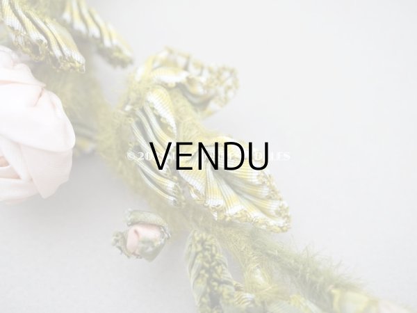 画像12: 【セール対象外】未使用 1910年代 アンティーク 大きな薔薇のロココモチーフのガーランド 　オートクチュールのドレスの装飾 107cm (12)