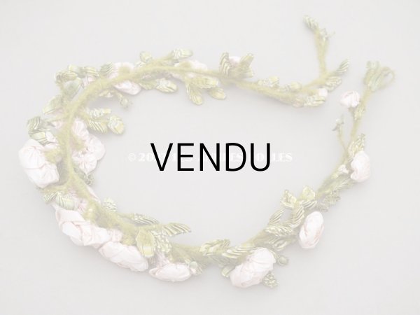 画像5: 【セール対象外】未使用 1910年代 アンティーク 大きな薔薇のロココモチーフのガーランド 　オートクチュールのドレスの装飾 107cm (5)