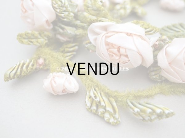 画像7: 【セール対象外】未使用 1910年代 アンティーク 大きな薔薇のロココモチーフのガーランド 　オートクチュールのドレスの装飾 107cm (7)