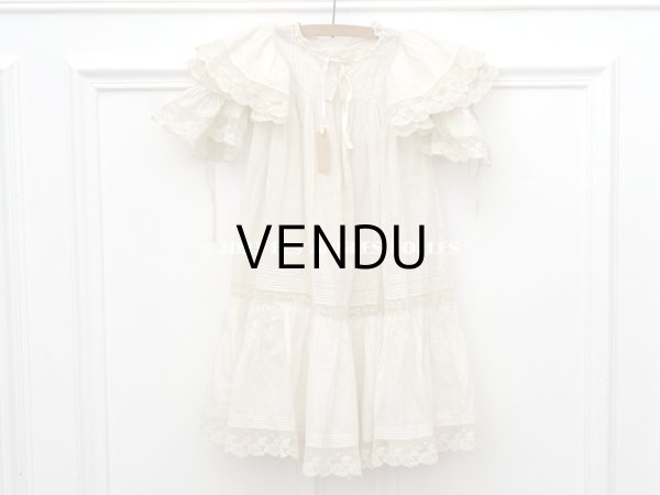 画像3: 1900年頃 アンティーク THUILLIER Andréのドール用　洗礼式のドレス (3)