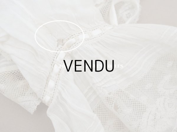 画像13: 1900年頃 アンティーク THUILLIER Andréのドール用　洗礼式のドレス (13)