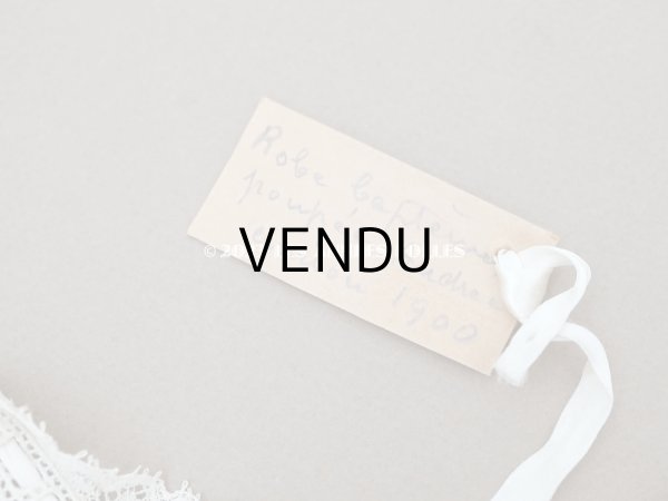 画像7: 1900年頃 アンティーク THUILLIER Andréのドール用　洗礼式のドレス (7)