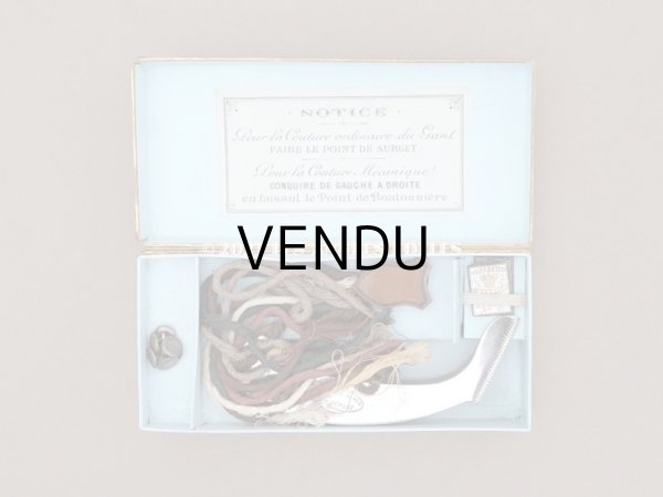 画像4: アンティーク ルーブル百貨店 グローブの修理道具セット COUD GANTS - GRANDS MAGASINS DU LOUVRE PARIS - (4)