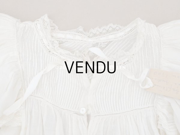 画像10: 1900年頃 アンティーク THUILLIER Andréのドール用　洗礼式のドレス (10)