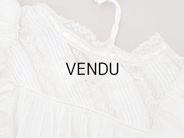 画像4: 1900年頃 アンティーク THUILLIER Andréのドール用　洗礼式のドレス (4)