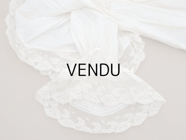 画像14: 1900年頃 アンティーク THUILLIER Andréのドール用　洗礼式のドレス (14)