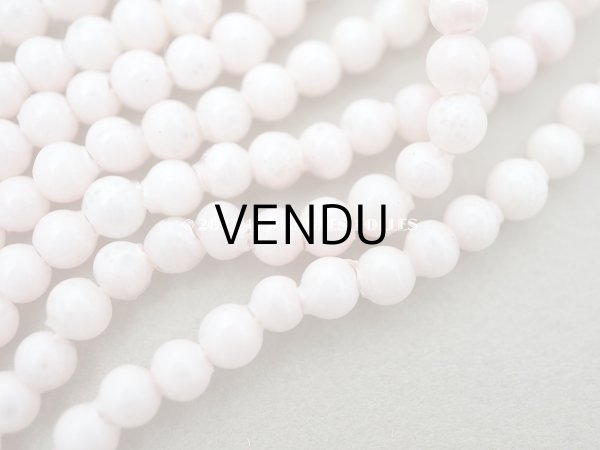 画像4: アンティーク 極小 スフレビーズ　ミルキーピンク ラウンド 4mm 約960ピース　吹きガラス製 ビーズ (4)