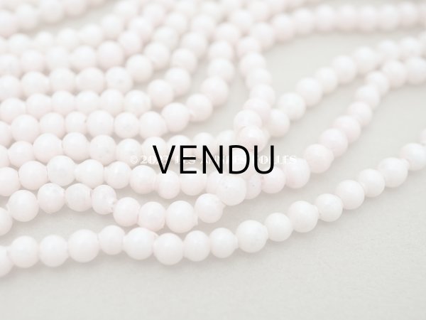 画像3: アンティーク 極小 スフレビーズ　ミルキーピンク ラウンド 4mm 約960ピース　吹きガラス製 ビーズ (3)