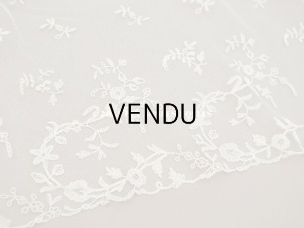 画像5: 未使用  19世紀末 アンティーク 手編みのボビンレース 幅広26.5cm アプリカシオン・アングルテール  (5)