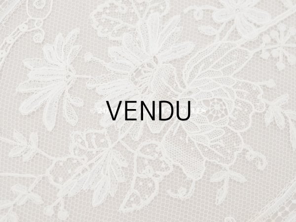 画像9: 19世紀　アンティーク  アプリカシオン・ブリュッセルのバルブ・ド・ボネ　【ポワン・ド・ガーズ】 【ポワン・ダングルテール 】 (9)