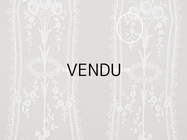 画像4: 19世紀　アンティーク  アプリカシオン・ブリュッセルのバルブ・ド・ボネ　【ポワン・ド・ガーズ】 【ポワン・ダングルテール 】 (4)