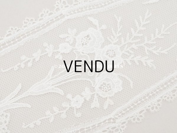 画像11: 19世紀　アンティーク  アプリカシオン・ブリュッセルのバルブ・ド・ボネ　【ポワン・ド・ガーズ】 【ポワン・ダングルテール 】 (11)