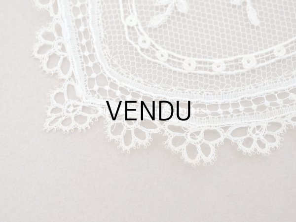 画像8: 19世紀　アンティーク  アプリカシオン・ブリュッセルのバルブ・ド・ボネ　【ポワン・ド・ガーズ】 【ポワン・ダングルテール 】 (8)