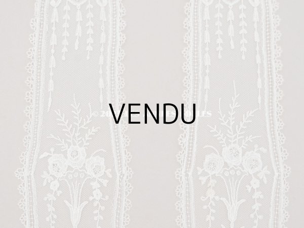 画像5: 19世紀　アンティーク  アプリカシオン・ブリュッセルのバルブ・ド・ボネ　【ポワン・ド・ガーズ】 【ポワン・ダングルテール 】 (5)