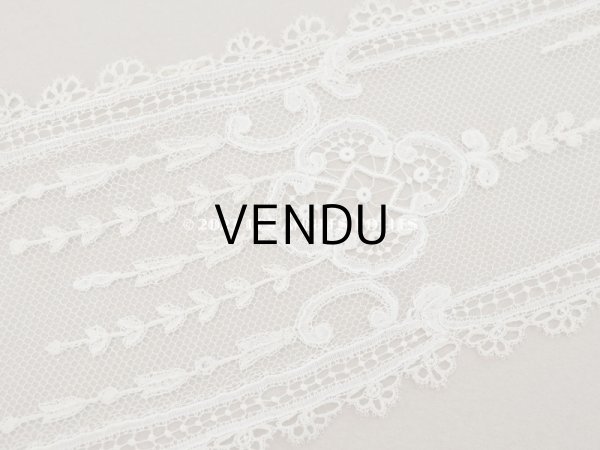 画像12: 19世紀　アンティーク  アプリカシオン・ブリュッセルのバルブ・ド・ボネ　【ポワン・ド・ガーズ】 【ポワン・ダングルテール 】 (12)