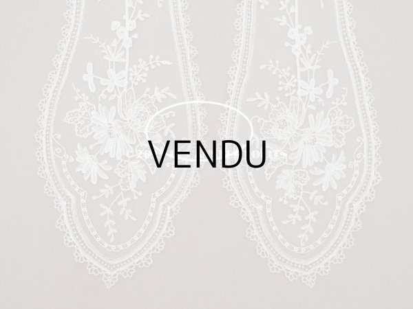 画像3: 19世紀　アンティーク  アプリカシオン・ブリュッセルのバルブ・ド・ボネ　【ポワン・ド・ガーズ】 【ポワン・ダングルテール 】 (3)