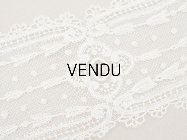 画像13: 19世紀　アンティーク  アプリカシオン・ブリュッセルのバルブ・ド・ボネ　【ポワン・ド・ガーズ】 【ポワン・ダングルテール 】 (13)