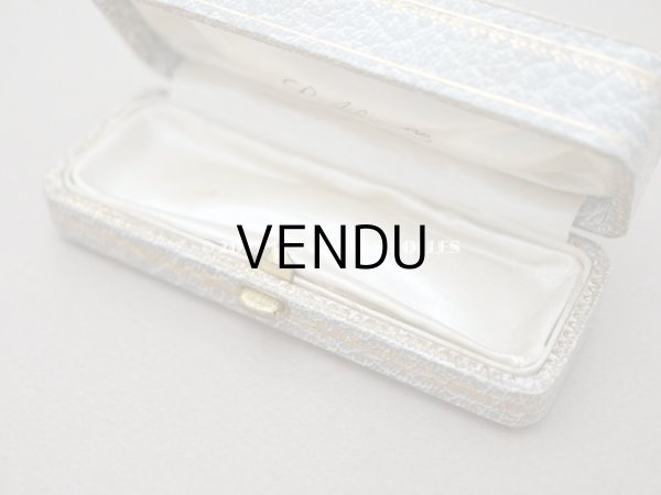 画像7: アンティーク　金彩入り　ジュエリーボックス ライトグレー (7)