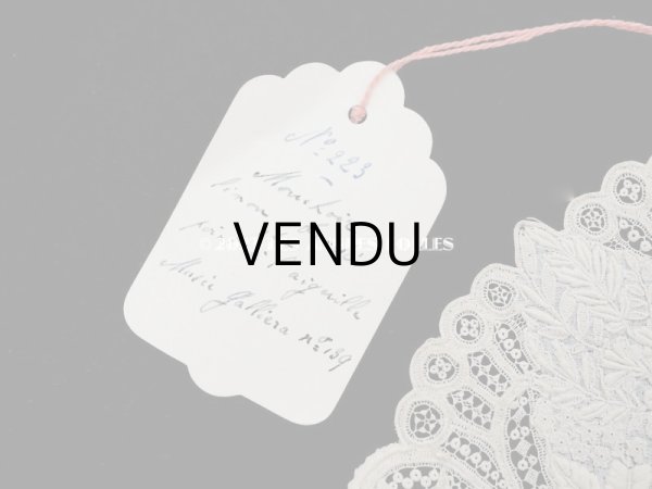 画像12: 18世紀 アンティーク ニードルレース＆ホワイトワーク 結婚式のハンカチ　ガリエラ美術館 (12)