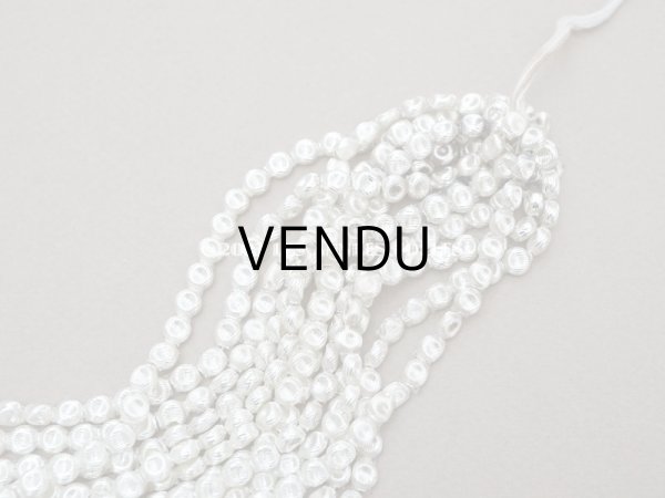 画像3: アンティーク スフレビーズ シルバー ライン入り ラウンド  5mm  約330ピース 吹きガラス製 ビーズ (3)