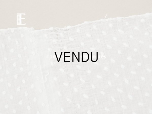 画像12: アンティーク  ドットの刺繍入り コットン生地  (12)