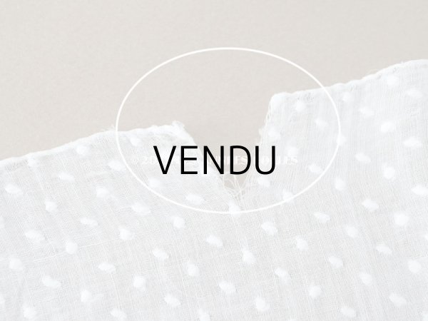 画像13: アンティーク  ドットの刺繍入り コットン生地  (13)