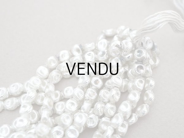 画像7: アンティーク スフレビーズ シルバー ライン入り ラウンド  5mm  約330ピース 吹きガラス製 ビーズ (7)