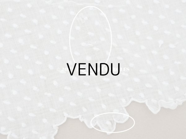 画像17: アンティーク  ドットの刺繍入り コットン生地  (17)