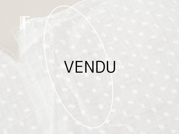 画像15: アンティーク  ドットの刺繍入り コットン生地  (15)