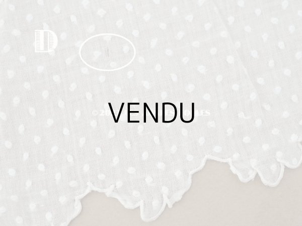 画像10: アンティーク  ドットの刺繍入り コットン生地  (10)