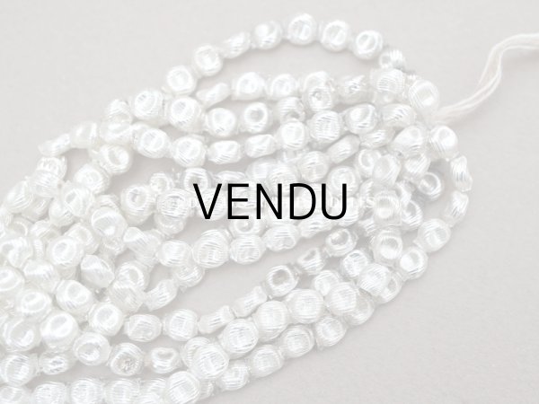 画像6: アンティーク スフレビーズ シルバー ライン入り ラウンド  5mm  約330ピース 吹きガラス製 ビーズ (6)